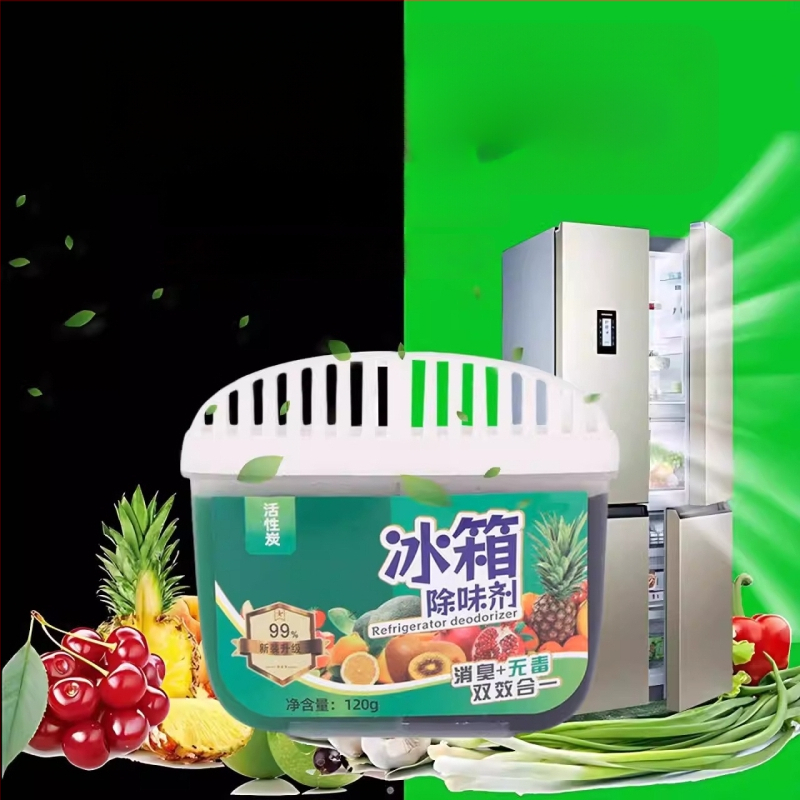 Chladničkový deodorant s aktívnym uhlím a polyfenolmi čaju – odstraňuje zápachy a udržiava čerstvosť; balenie 60 kusov; čistá hmotnosť 120 g