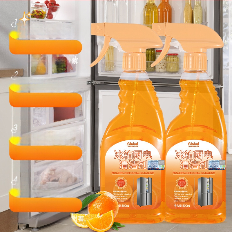 Global Warehouse Viacúčelový čistiaci prostriedok pre elektrické spotrebiče – sprej na chladničky, rúry a mikrovlnky; hlboké odstraňovanie špiny, osvieženie