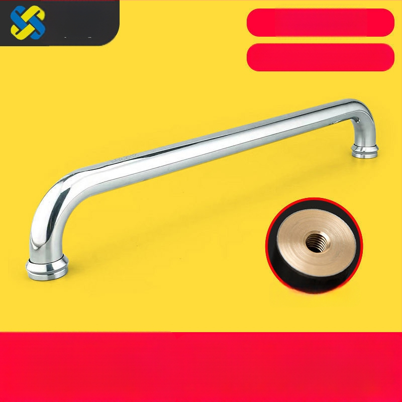 Držadlo pre sprchovú kabínu z nehrdzavejúcej ocele 304, rozstup dier 440 mm, jemne leštený povrch, moderný minimalistický štýl