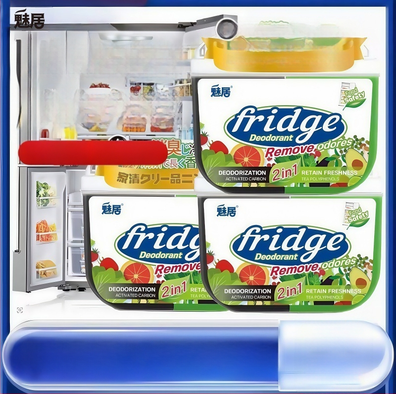 Box na deodoráciu chladničky s aktívnym uhlím a čajovými polyfenolmi – udržiava čerstvosť ovocia a zeleniny a odstraňuje vône (120 g)