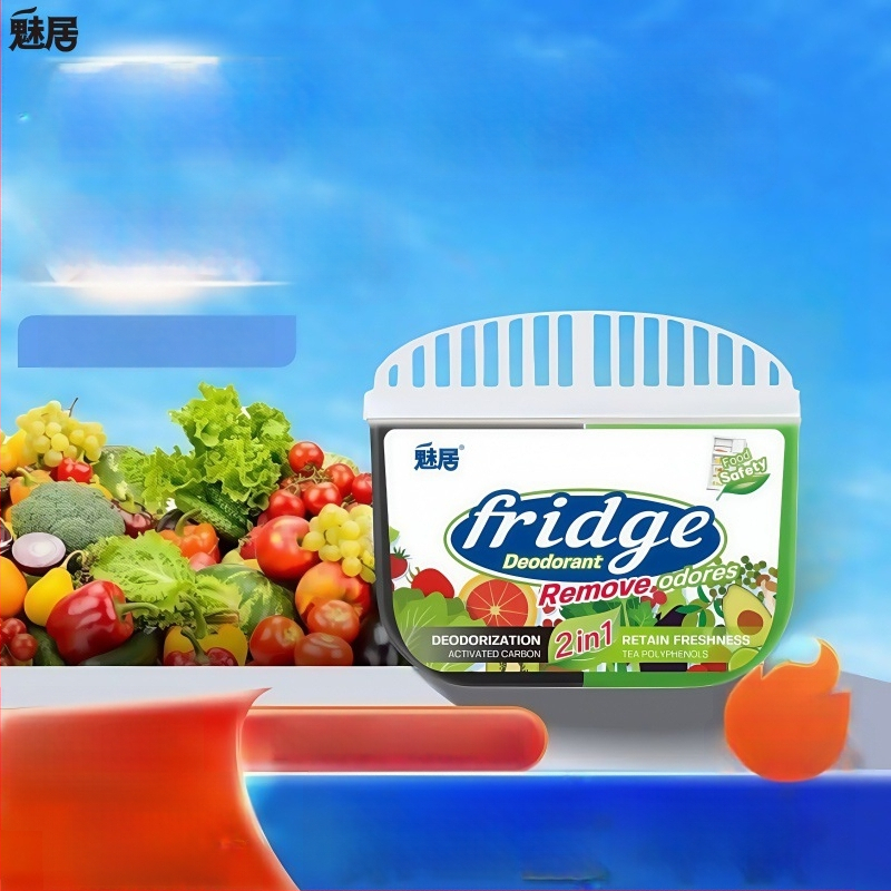 Box na deodoráciu chladničky s aktívnym uhlím a čajovými polyfenolmi – udržiava čerstvosť ovocia a zeleniny a odstraňuje vône (120 g)