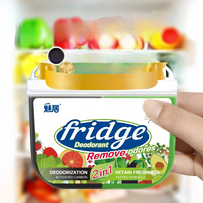 Box na deodoráciu chladničky s aktívnym uhlím a čajovými polyfenolmi – udržiava čerstvosť ovocia a zeleniny a odstraňuje vône (120 g)