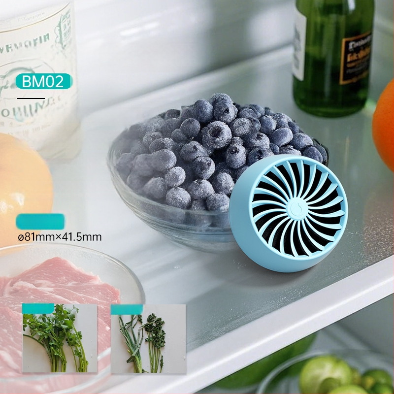 Eraclean BM03 Deodorant pentru frigider și dispozitiv de conservare a prospețimii cu cărbune activ, acoperire 10 m², zgomot sub 36 dB, pentru frigider, garderobă și încălțăminte