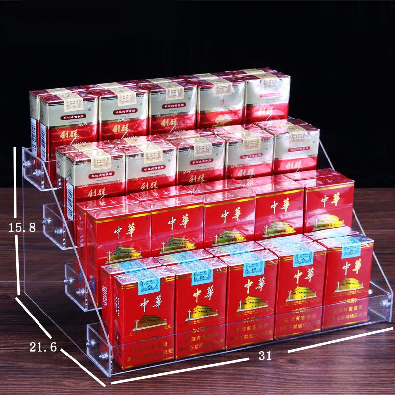 6-úrovňový stolný regál na nápoje, priehľadný plast, jednoduchý moderný štýl, schodovitý dizajn, na občerstvenie a džúsy, pre kempovanie