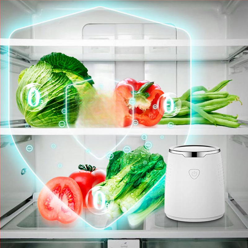 Norbik Purificator de prospețime pentru frigider cu sterilizare prin ozon, eliminare mirosuri, alimentare USB, pentru spații până la 10 m², 50 mg/h ozon