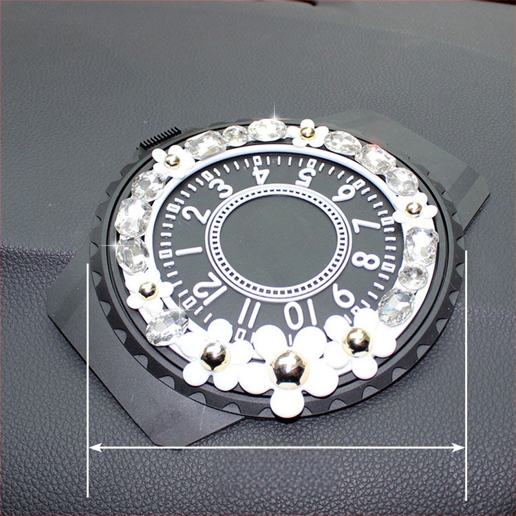 Automobilová ozdobná dekorácia – protišmytická podložka s diamantovou kaméliou, PU, prispôsobiteľné, značka Purple Yuchen Lan