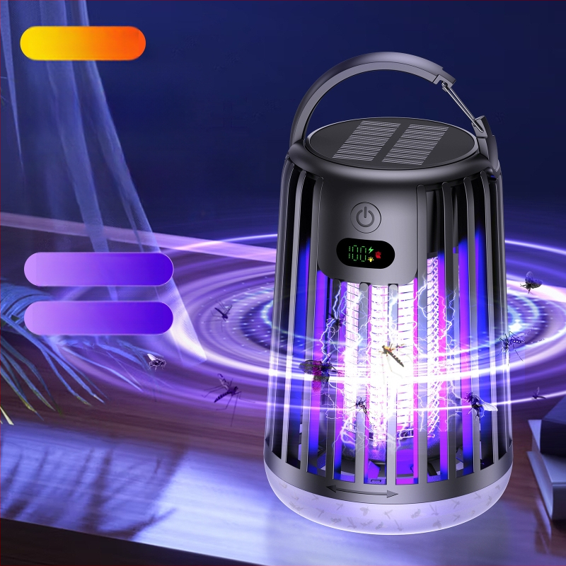 Lampa na hubenie komárov - LED, dobíjateľná, biomimetický prilákač, hliníková sieťka, pre 21-30 m²