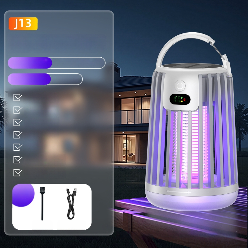 Lampa na hubenie komárov - LED, dobíjateľná, biomimetický prilákač, hliníková sieťka, pre 21-30 m²