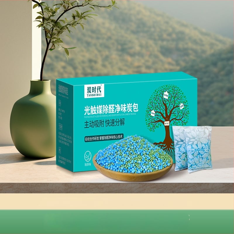 Taška z bambusového aktívneho uhlia na odstraňovanie formaldehydu – fotokatalyzátor s aktívnym uhlím, bez vône, do miestnosti