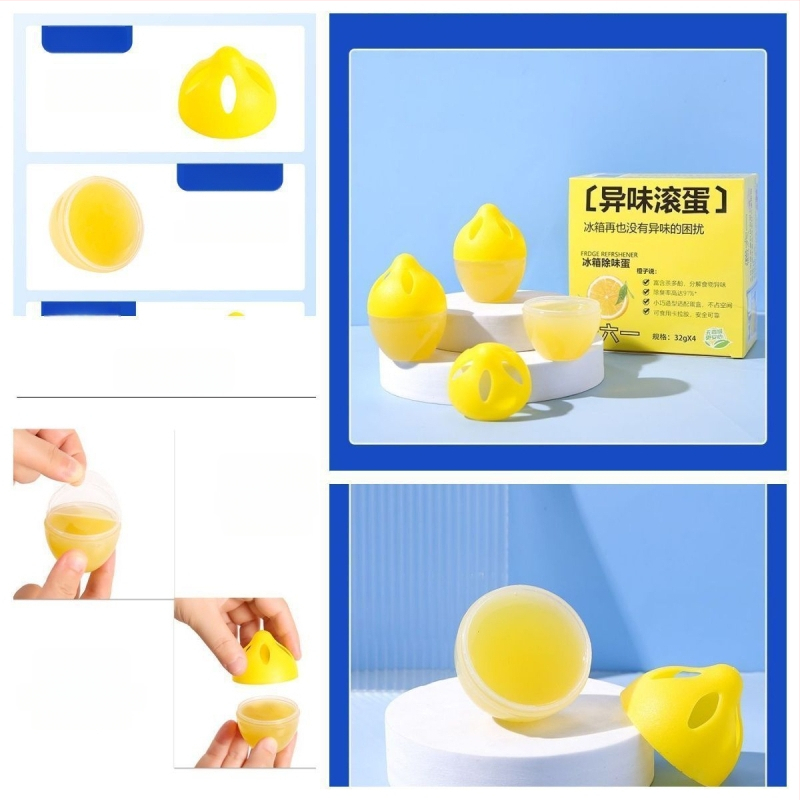 Chladničkový deodorant s pomarančovou vôňou, 32 g, balenie 4 kusy, model Chuanliu