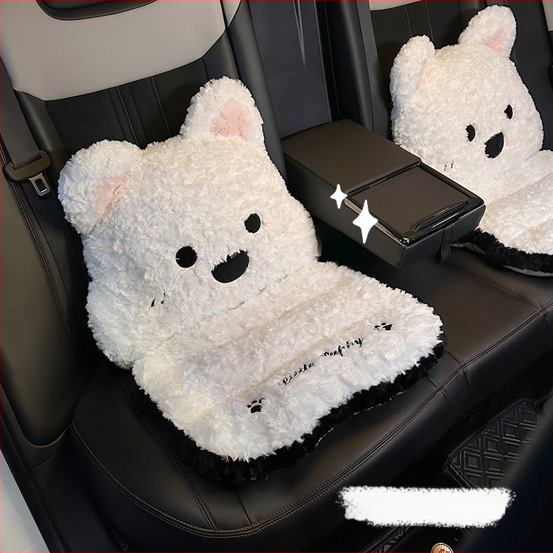 Podložka na auto sedadlo s integrovanou oporou bedrového, protišmyková, pre všetky ročné obdobia, povrch: fleece, výplň: PP bavlna, jednopierová