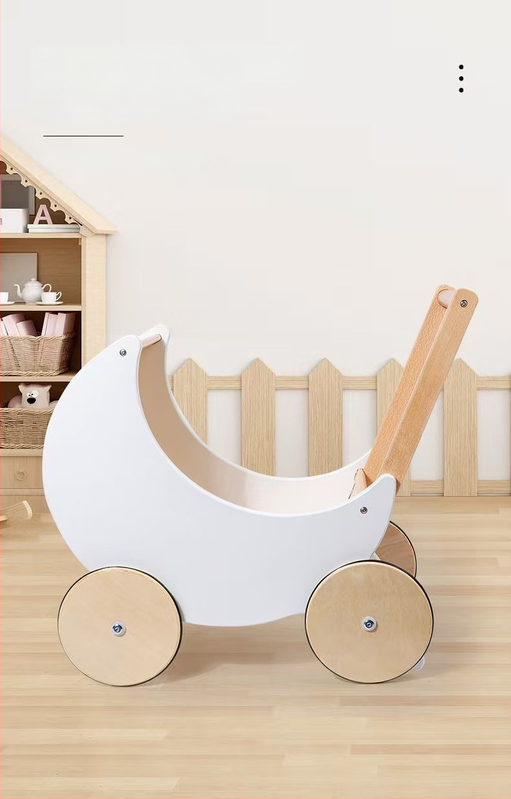 Drevený nákupný košík – hra na domácnosť, vzdelávacia hračka pre deti 4–6 rokov