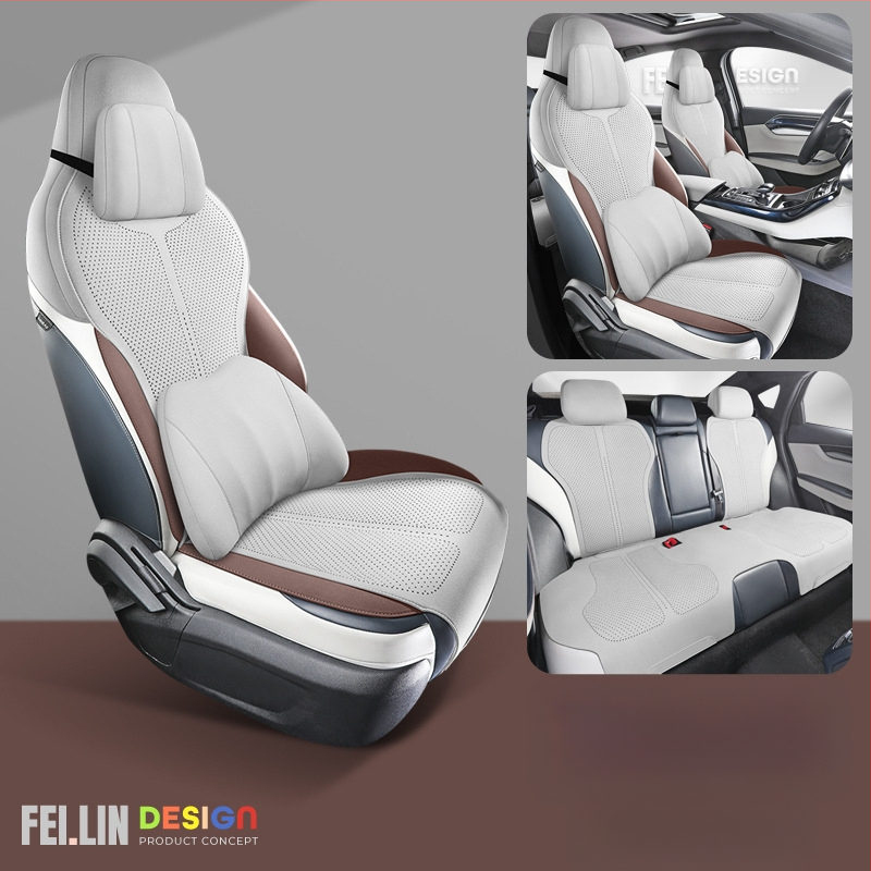 Semišový poťah na sedadlo BYD Qin Plus – 4 sezóny, priedušný, prispôsobiteľný