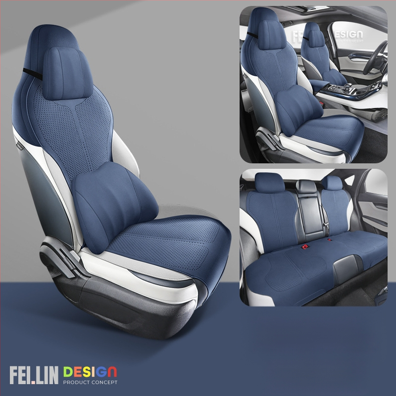 Semišový poťah na sedadlo BYD Qin Plus – 4 sezóny, priedušný, prispôsobiteľný