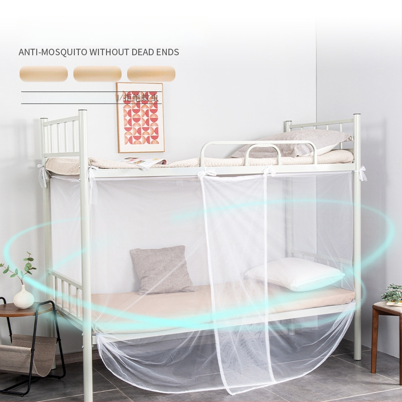 Sieť proti komárom pre študentskú izbu, skladacia sieť, dvojdverová, bez montáže, polyesterová látka