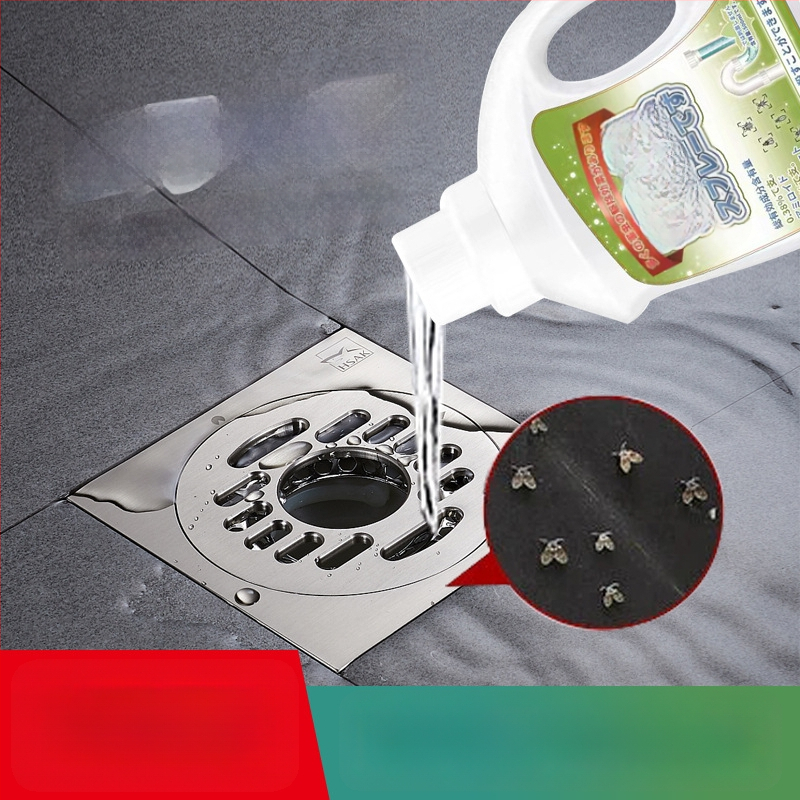 Tekutý insekticíd pre kanalizáciu a potrubia (kúpeľňa a kuchyňa) – značka Yuhong; cieľové druhy: lietajúce škodcovia, šváby, mnohoprstovce a komáre