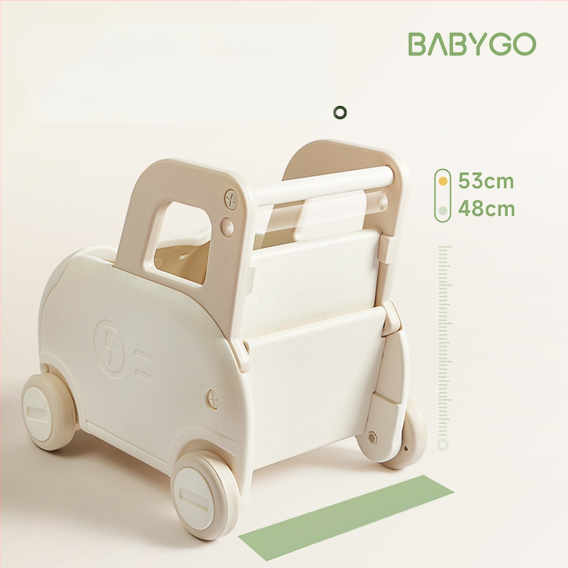 BABYGO Učebné chodítko pre bábätká – HDPE, vek 0–3 rokov, proti pádu bezpečnostný dizajn, úložný priestor, rozvíja uchopenie a koordináciu ruka-oko