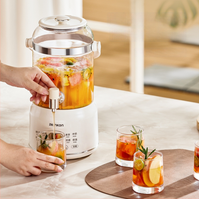 Zemkon Zdravý čajový hrniec s telesom z borosilikátového skla, 3 L, 800 W, 220 V, digitálny termostat, dotykové ovládanie, model RC-Z830D35