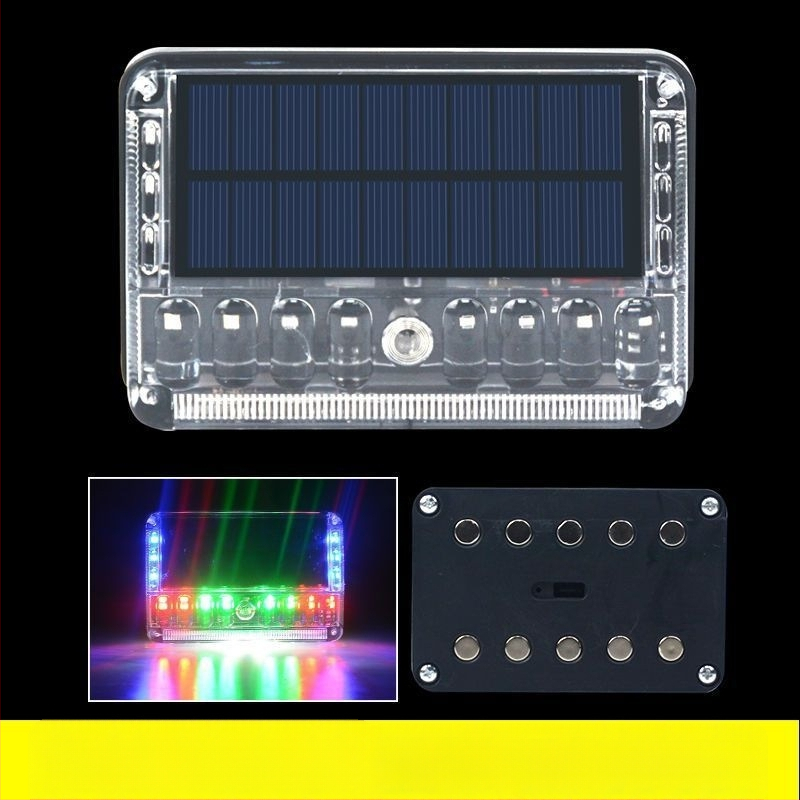LED zadné svetlo nákladného auta so solárnym blikaním, anti-tailgating, silné magnetické uchytenie, 12-24V