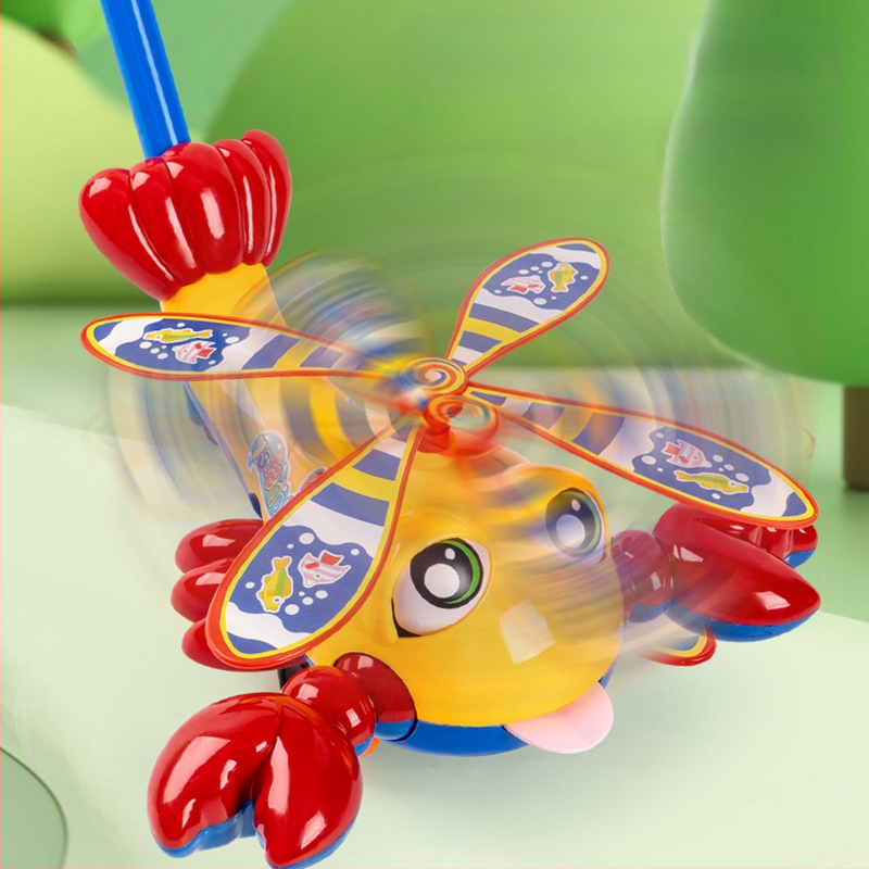 Kūdikių vaikščiojimo treniruoklis su vienguba rankena – plastikinė lavinimo lazda, neslystanti, 0-3 metų