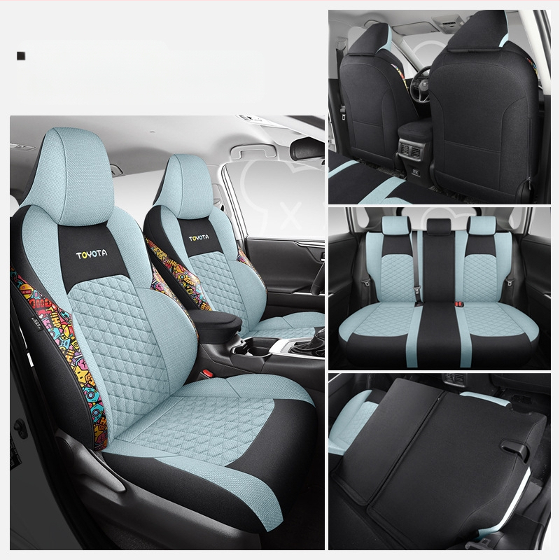 Plný poťah na sedadlo pre Toyota Lei Ling (2019–2022), štyri ročné obdobia, priedušná konopná tkanina, Xinmengde