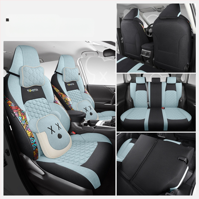 Plný poťah na sedadlo pre Toyota Lei Ling (2019–2022), štyri ročné obdobia, priedušná konopná tkanina, Xinmengde