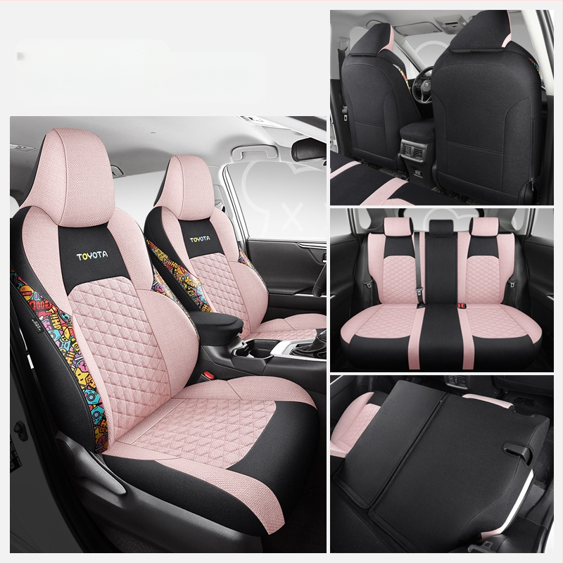 Plný poťah na sedadlo pre Toyota Lei Ling (2019–2022), štyri ročné obdobia, priedušná konopná tkanina, Xinmengde