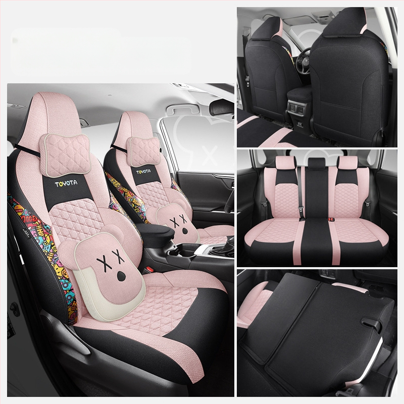 Plný poťah na sedadlo pre Toyota Lei Ling (2019–2022), štyri ročné obdobia, priedušná konopná tkanina, Xinmengde