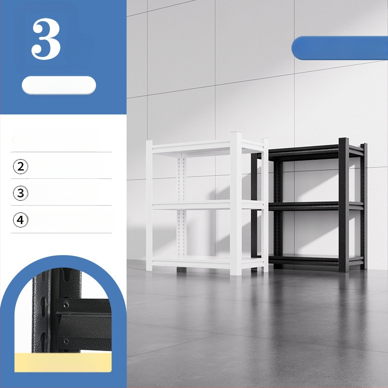 Domáci úložný regál z uhlíkovej ocele, 7-poschodový, podlahový, pohyblivý, s 2 krabičkami