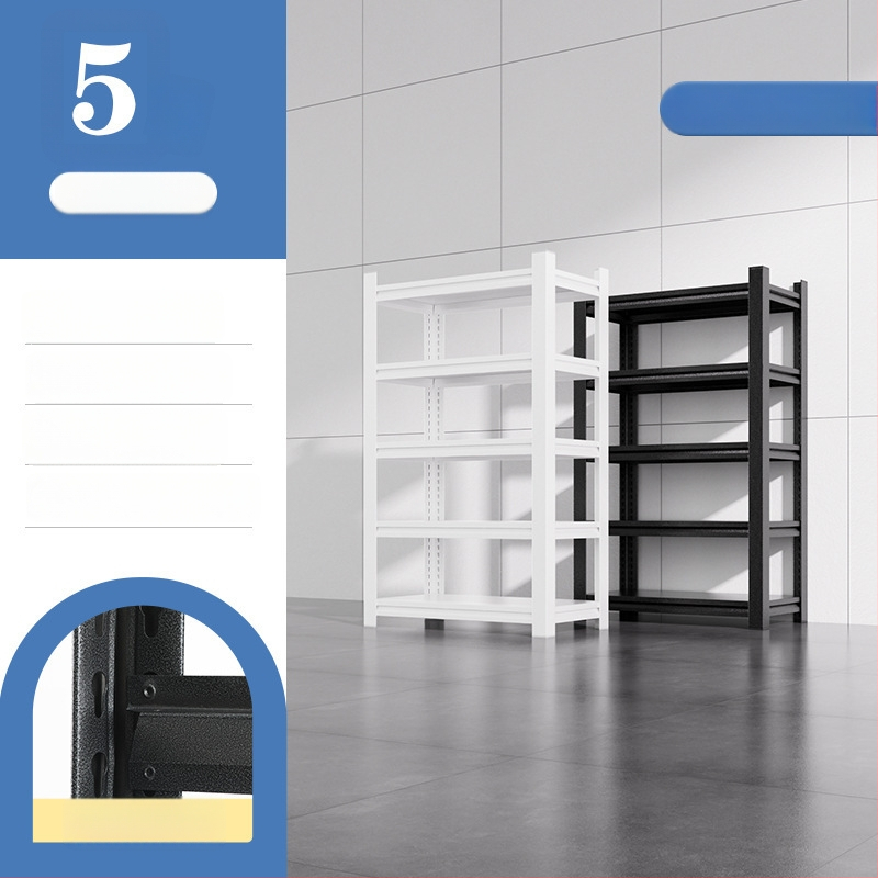 Domáci úložný regál z uhlíkovej ocele, 7-poschodový, podlahový, pohyblivý, s 2 krabičkami