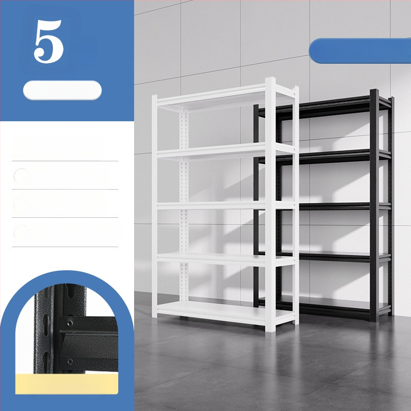 Domáci úložný regál z uhlíkovej ocele, 7-poschodový, podlahový, pohyblivý, s 2 krabičkami