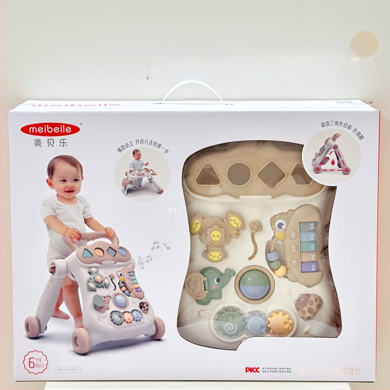 Detské chodítko s proti prevráteniu pre deti 0–3 rokov — plastová vzdelávacia hračka podporujúca koordináciu ruky a oka a interakciu rodič-dieťa