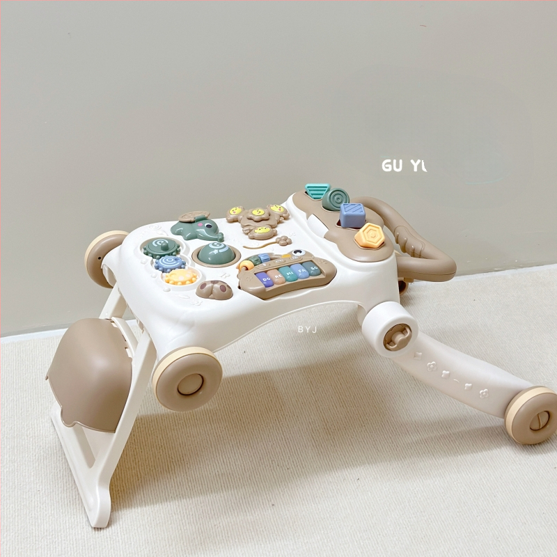 Detské chodítko s proti prevráteniu pre deti 0–3 rokov — plastová vzdelávacia hračka podporujúca koordináciu ruky a oka a interakciu rodič-dieťa