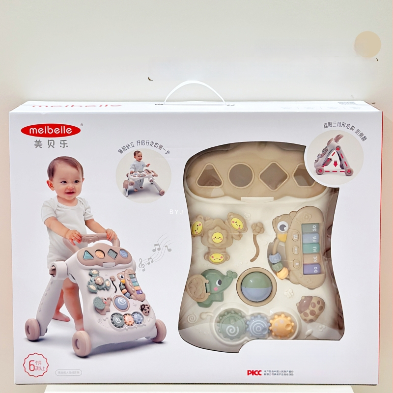 Detské chodítko s proti prevráteniu pre deti 0–3 rokov — plastová vzdelávacia hračka podporujúca koordináciu ruky a oka a interakciu rodič-dieťa