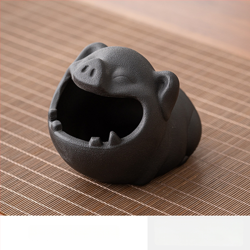 Keramický popolník s mačkou z karikatúry – vetru odolný, s tlačou loga, na dekoráciu a skladovanie, zbierka