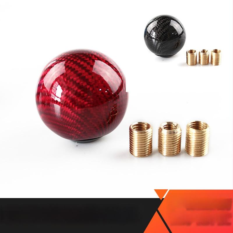 SFN031 Karbónová hlava radiacej páky, kruhový vlnitý dizajn, pre automatickú prevodovku, kompatibilná s väčšou väčšinou modelov