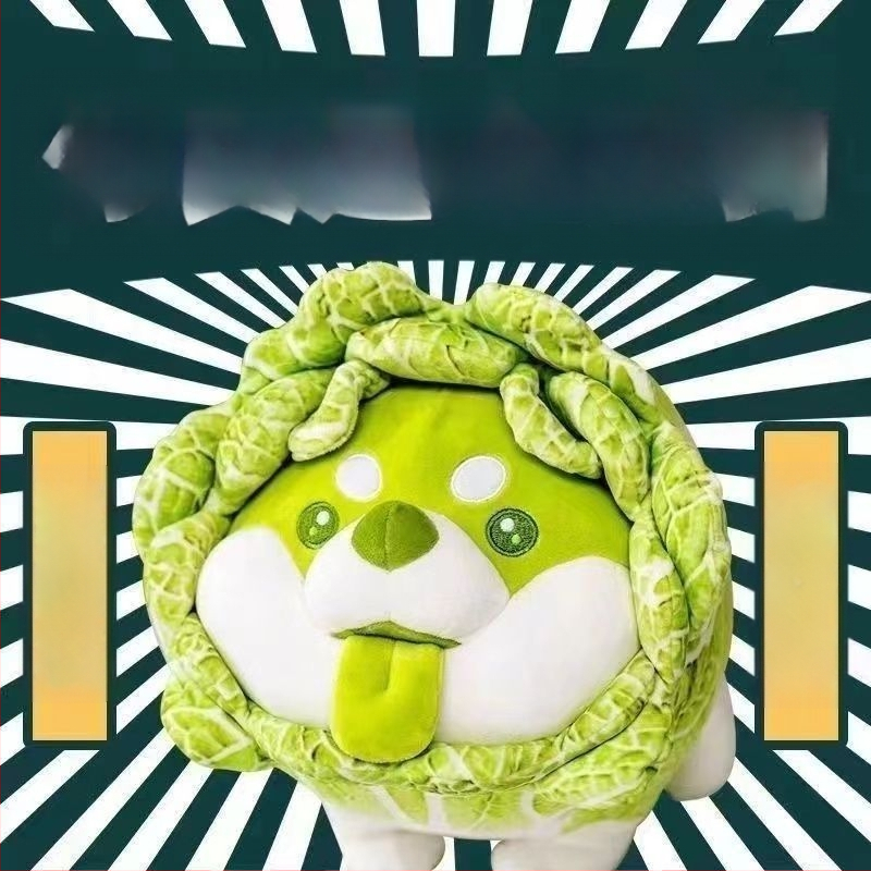 Plyšová hračka v tvare kapusty s výplňou z peny, rastlinný dizajn, pre deti 0–3 roky