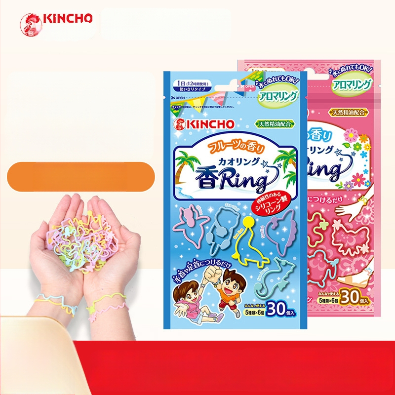 Kincho Golden Bird Prenosný náramok proti komárom, pevná forma, model 88023/88016, 12 hodín na jeden kus, 30 náramkov v balení