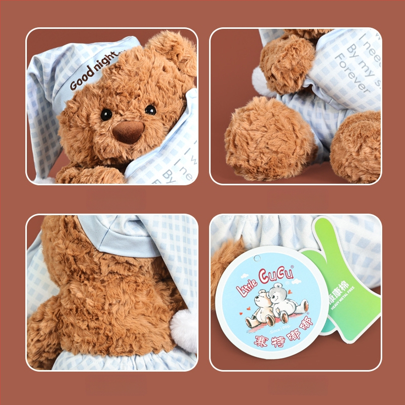 Settudu plüüsist karu nukk – lühikese plüüsi tekstuur, PP puuvill täidis, vanus 14+