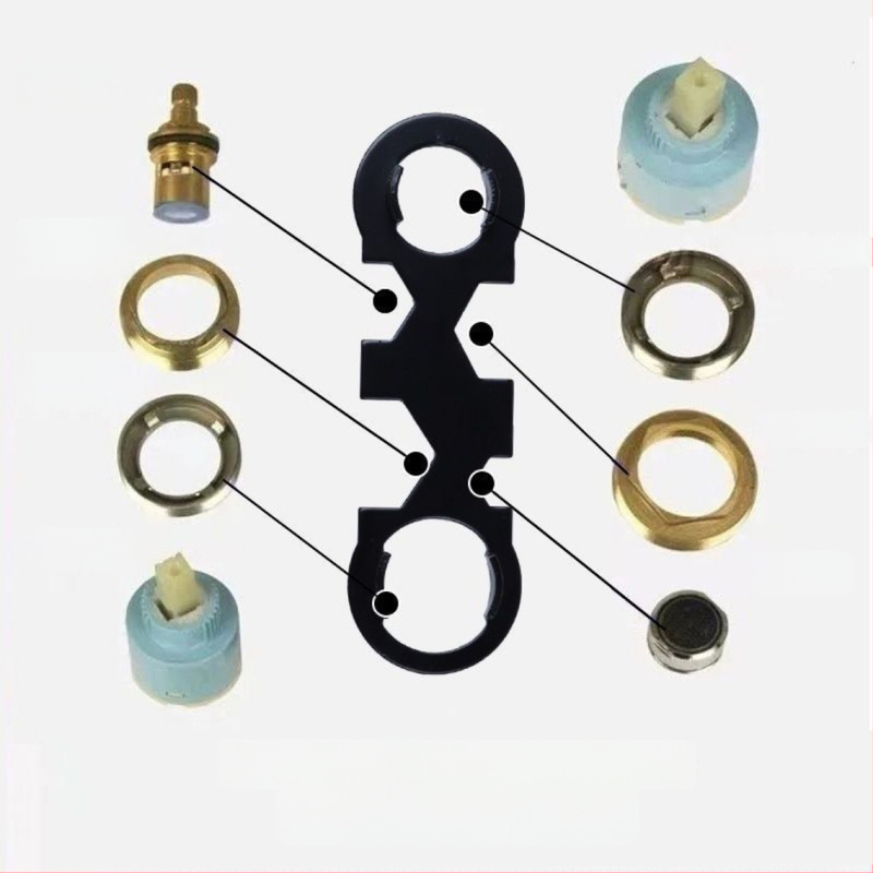 Kľúč Valve Core Gland pre montáž/demonáž zmiešavacieho ventilu — nástroj na opravu sprchovej hlavice, oceľ s vysokým obsahom uhlíka, moderný minimalistický dizajn