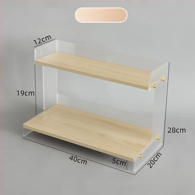 Akrylový stolný stojan na make-up s pruhovaným vzorom, kozmetická vitrína, balenie 30 kusov