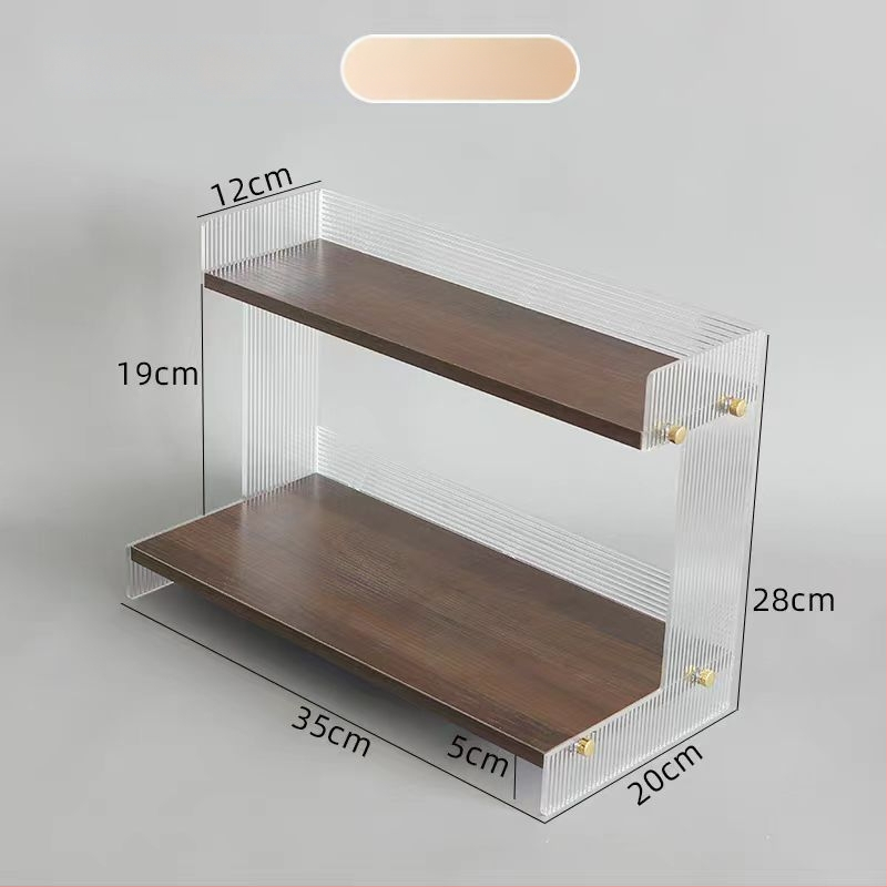 Akrylový stolný stojan na make-up s pruhovaným vzorom, kozmetická vitrína, balenie 30 kusov