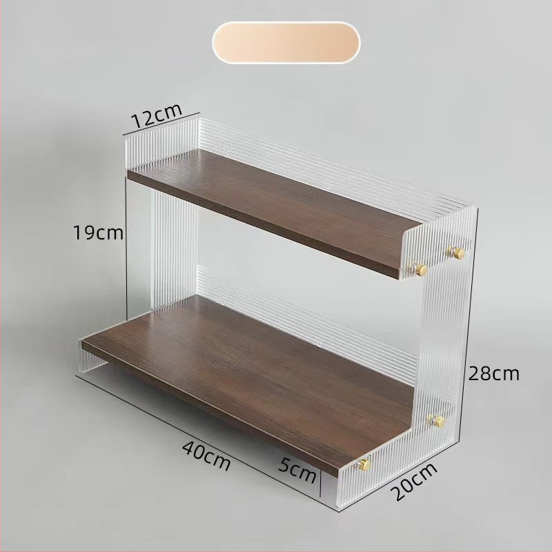 Akrylový stolný stojan na make-up s pruhovaným vzorom, kozmetická vitrína, balenie 30 kusov