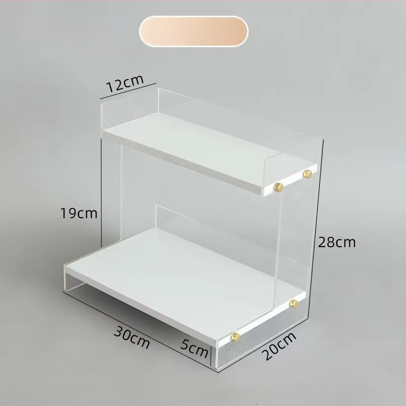 Akrylový stolný stojan na make-up s pruhovaným vzorom, kozmetická vitrína, balenie 30 kusov