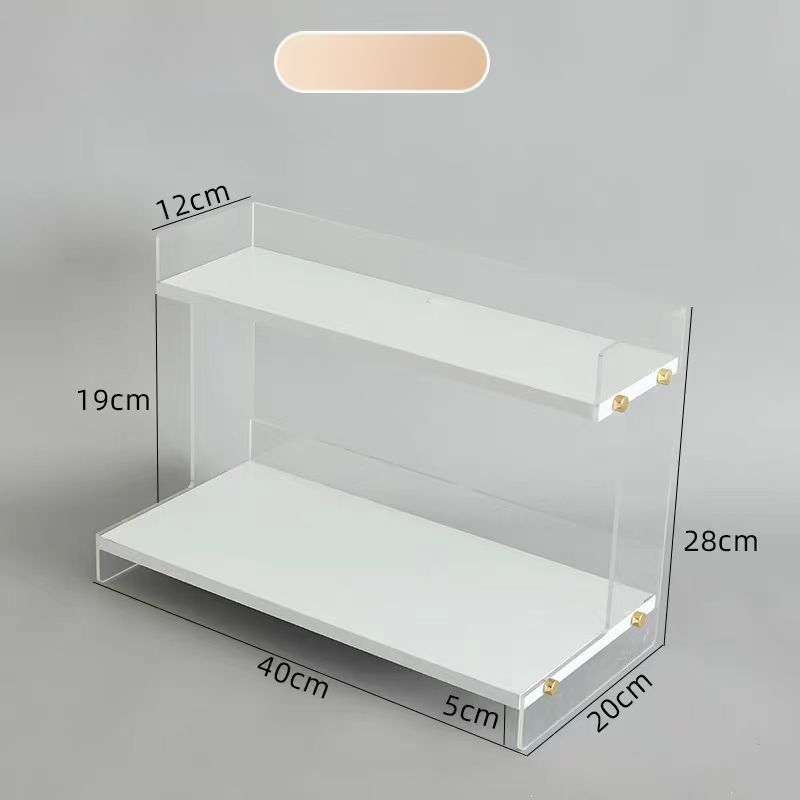 Akrylový stolný stojan na make-up s pruhovaným vzorom, kozmetická vitrína, balenie 30 kusov