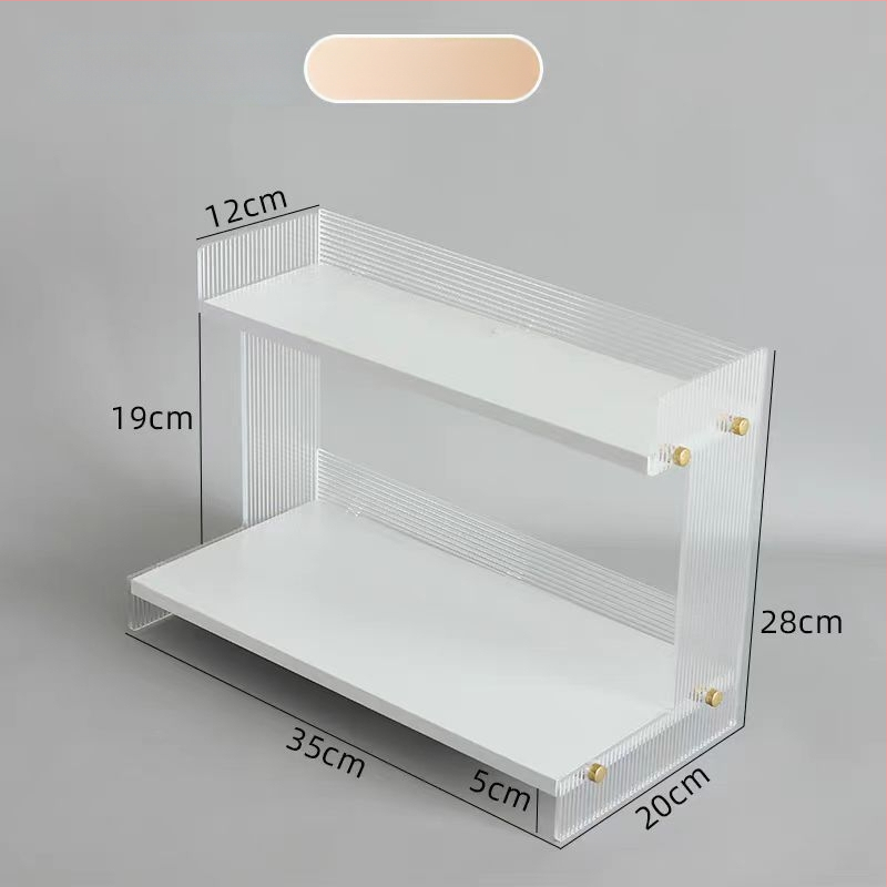 Akrylový stolný stojan na make-up s pruhovaným vzorom, kozmetická vitrína, balenie 30 kusov