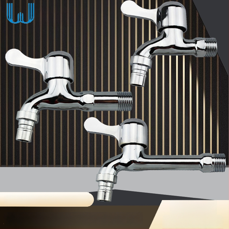 Prívodný kohútik pre práčku, zliatina zinku, montáž do steny, otváranie kľúčom, keramické jadro ventilu, nominálny tlak 0.8