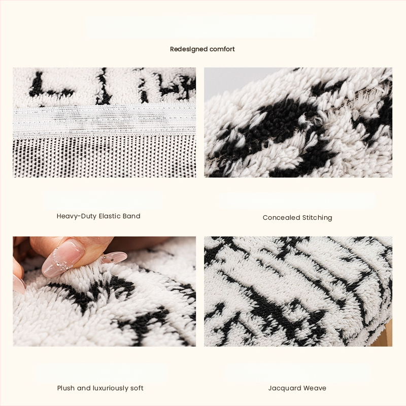 Potah na jedálenskú stoličku | polyesterová tkanina | geometrický vzor | obdĺžnikový tvar | protiskluzový, odolný voči opotrebeniu, proti prachu | moderný minimalistický štýl