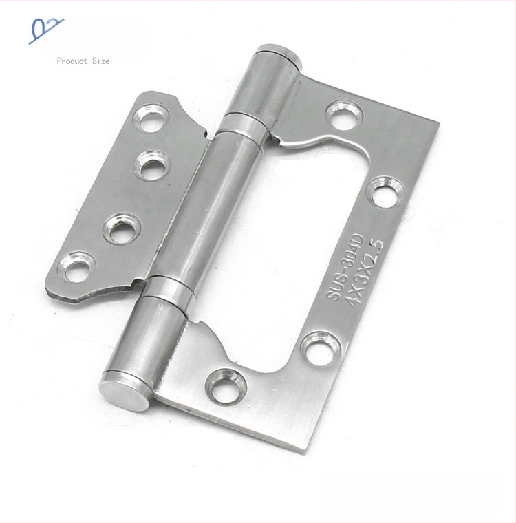 Ľavý oceľový zosilnený dverový pánt z nehrdzavejúcej ocele s tichým ložiskom — Left Steel; vhodný pre izbové, kúpeľňové a požiarne dvere; materiál: nehrdzavejúca oceľ