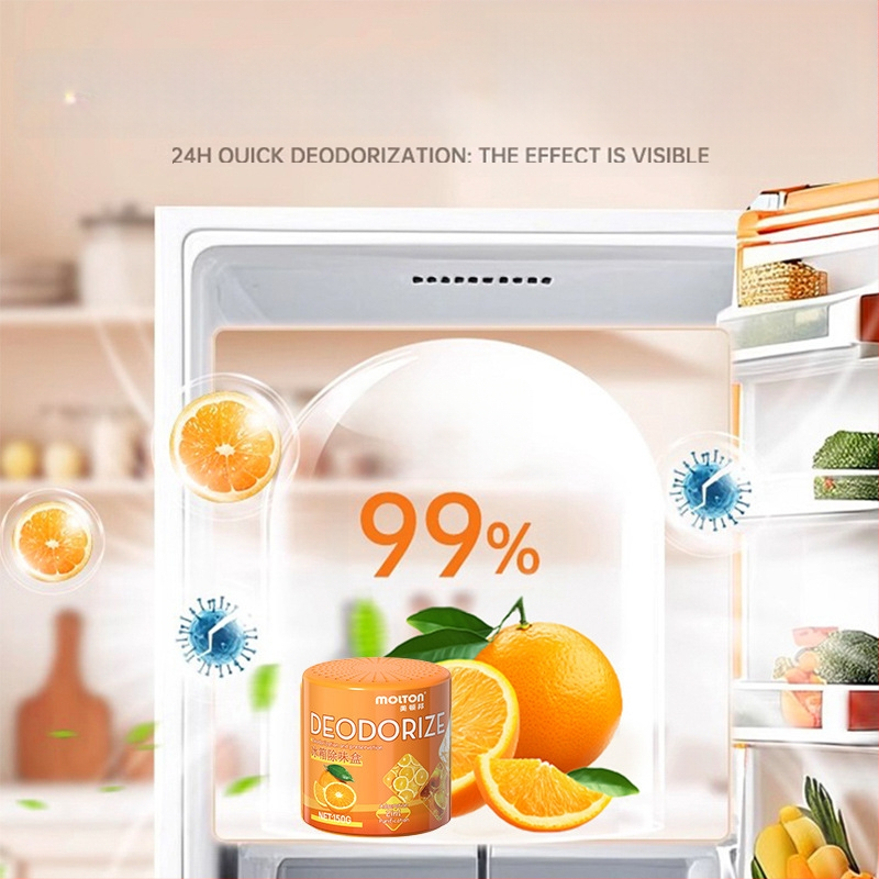 Meidunbang Chladničkový dezodoračný osviežovač vzduchu – 150 g, Pomarančová vôňa